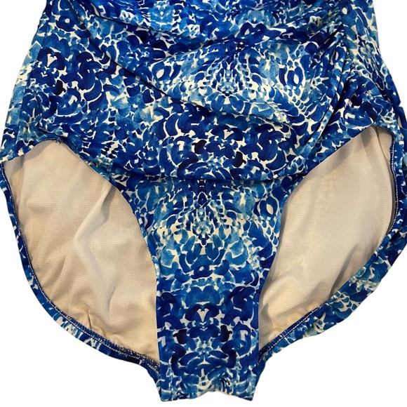 One Piece Swimsuit in Royal Blue & White Size 10 - Picture 2 of 13